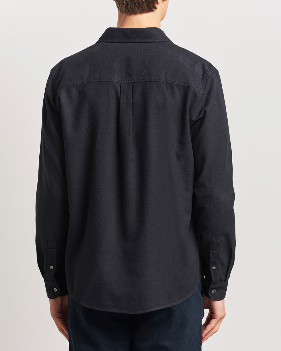 Herre | Skjorter | A Day's March | Newark Flannel Shirt Black