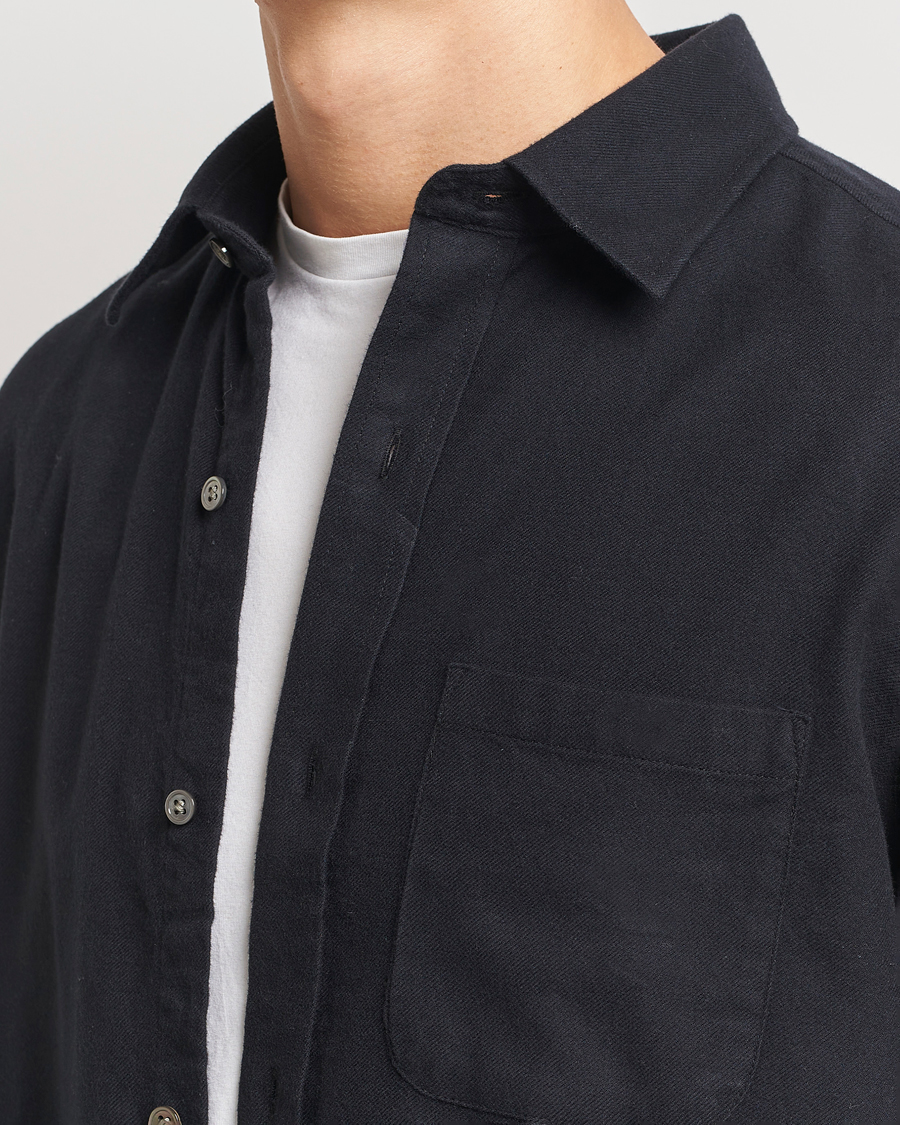 Herre | Skjorter | A Day's March | Newark Flannel Shirt Black