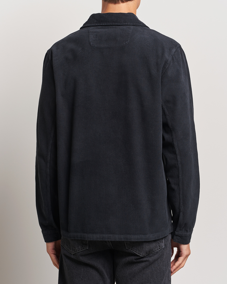 Herre | Skjorter | A Day's March | Fraser Zip Corduroy Overshirt Black