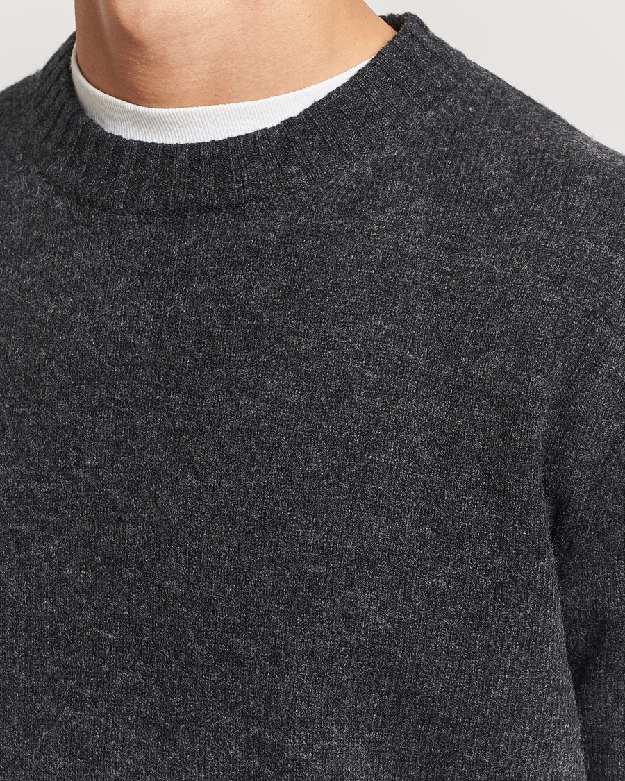 Herre | Gensere | A Day's March | Marlow Lambswool Crew Black Melange