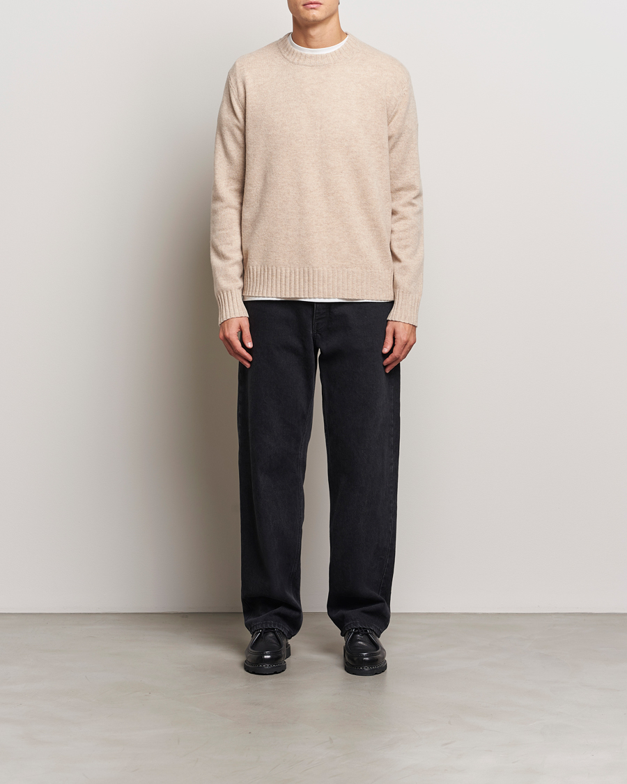 Herre | Gensere | A Day's March | Marlow Lambswool Crew Sand Melange