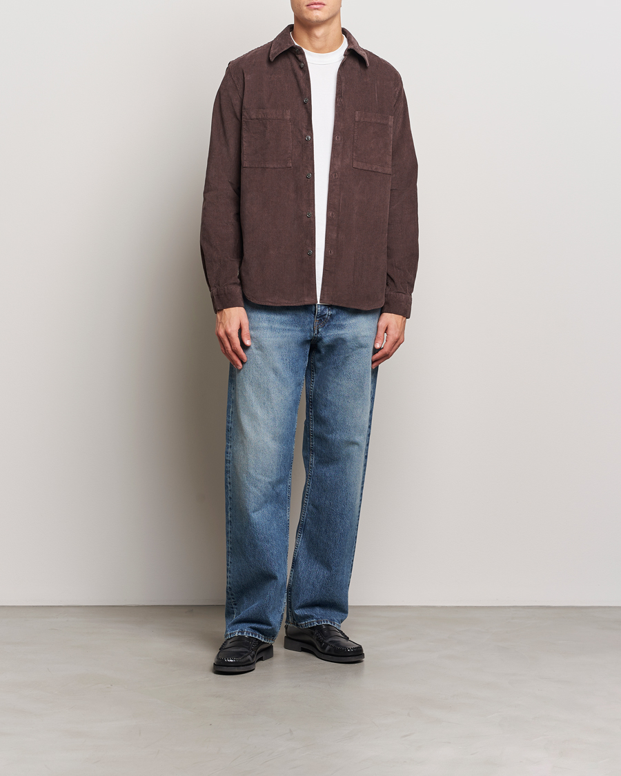 Herre | Skjorter | A Day's March | Denver Corduroy Shirt Chocolate