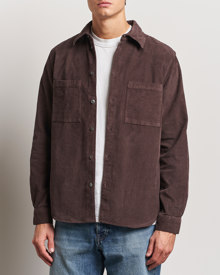 Herre | Skjorter | A Day's March | Denver Corduroy Shirt Chocolate