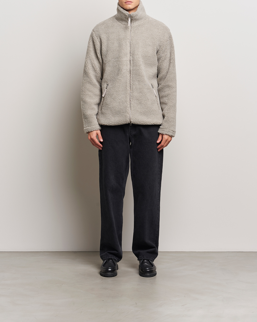 Herre | Gensere | A Day's March | Acton Pile Fleece Jacket Grey