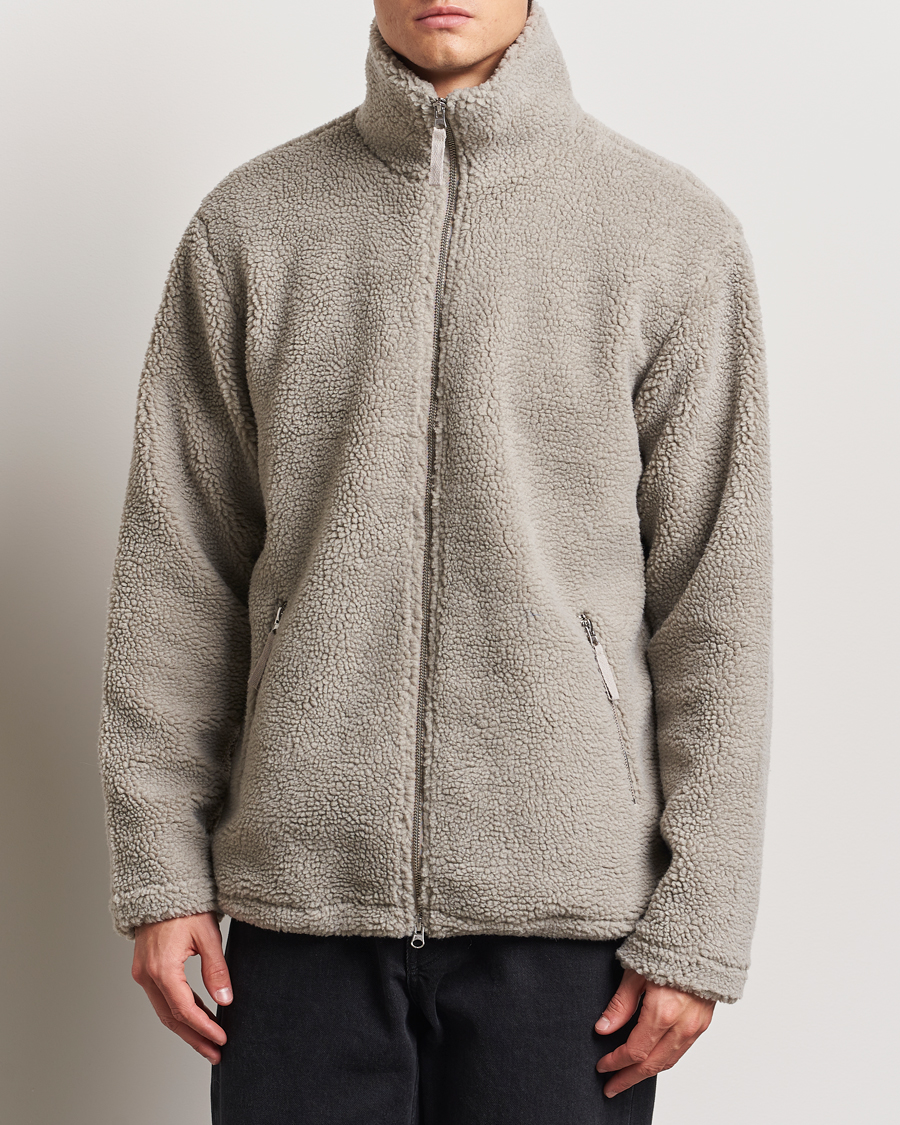 Herre | Gensere | A Day's March | Acton Pile Fleece Jacket Grey