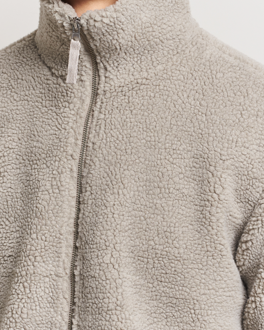 Herre | Gensere | A Day's March | Acton Pile Fleece Jacket Grey