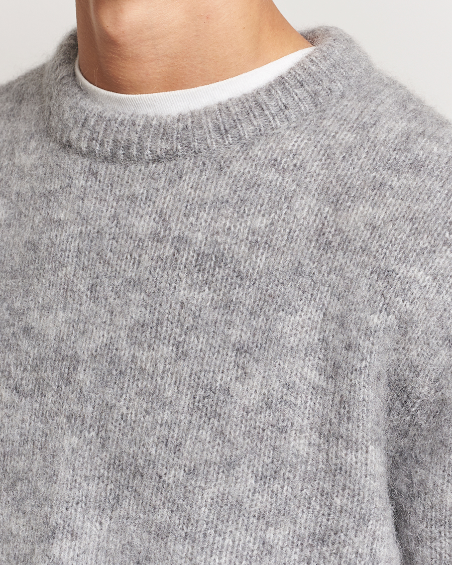 Herre | Gensere | A Day's March | Tietar Mohair Sweater Grey Melange
