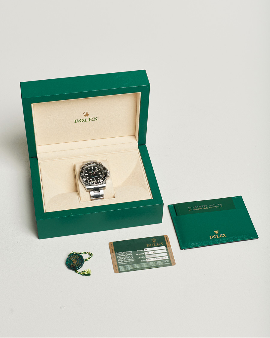 Herre | Rolex Pre-Owned GMT-MASTER II 116710LN Silver | Rolex Pre-Owned | GMT-MASTER II 116710LN Silver