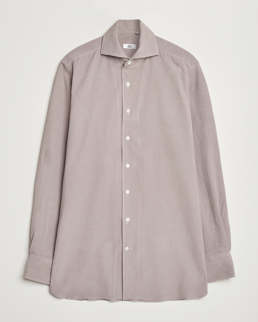 Herre | Skjorter | 100Hands | Japan Corduroy Shirt Aubergine