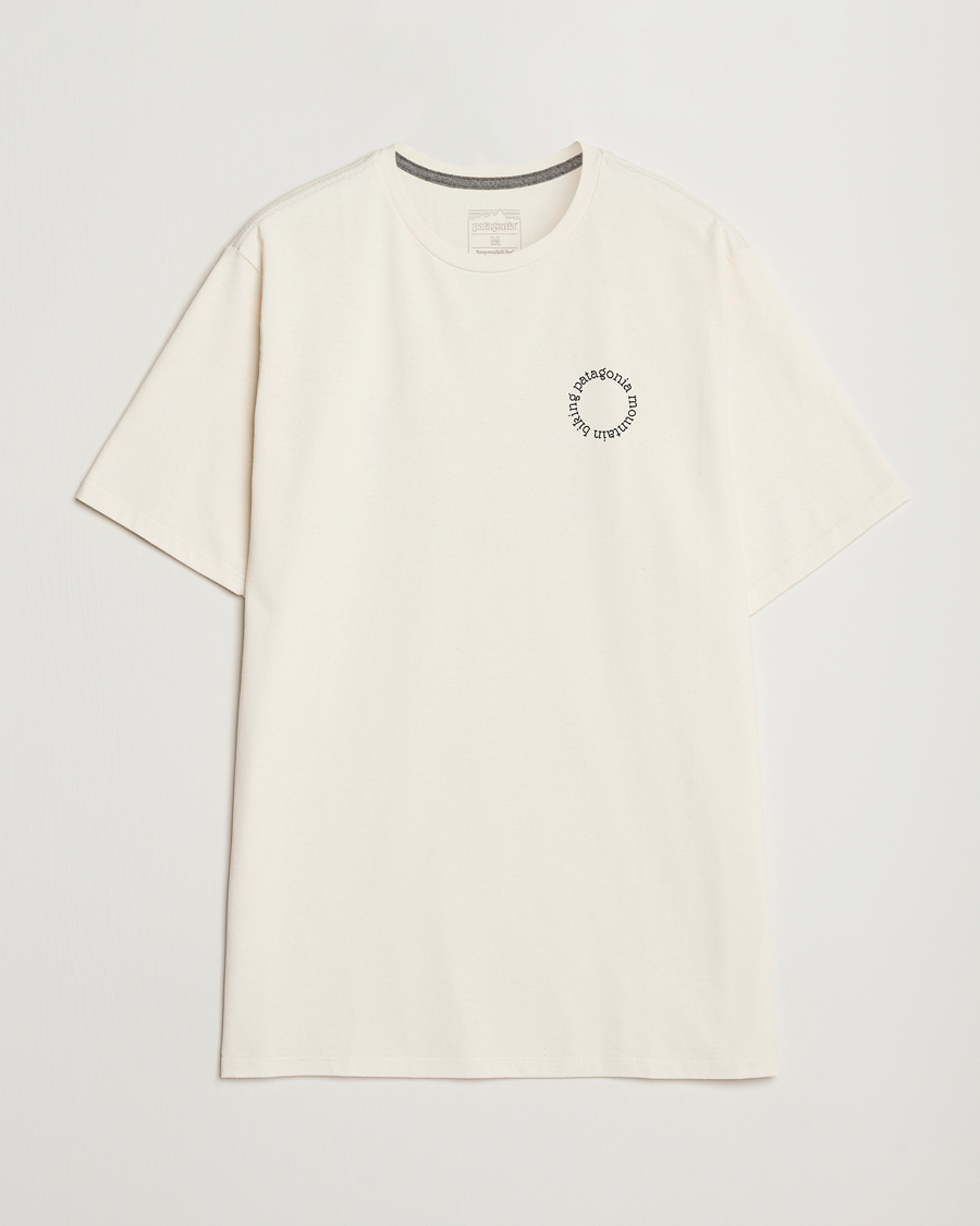 Herre | T-Shirts | Patagonia | Spoke Stencil Responsibili T-Shirt Birch White