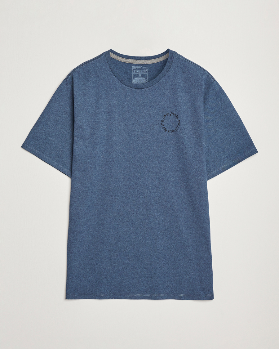 Herre | T-Shirts | Patagonia | Spoke Stencil Responsibili T-Shirt Utility Blue