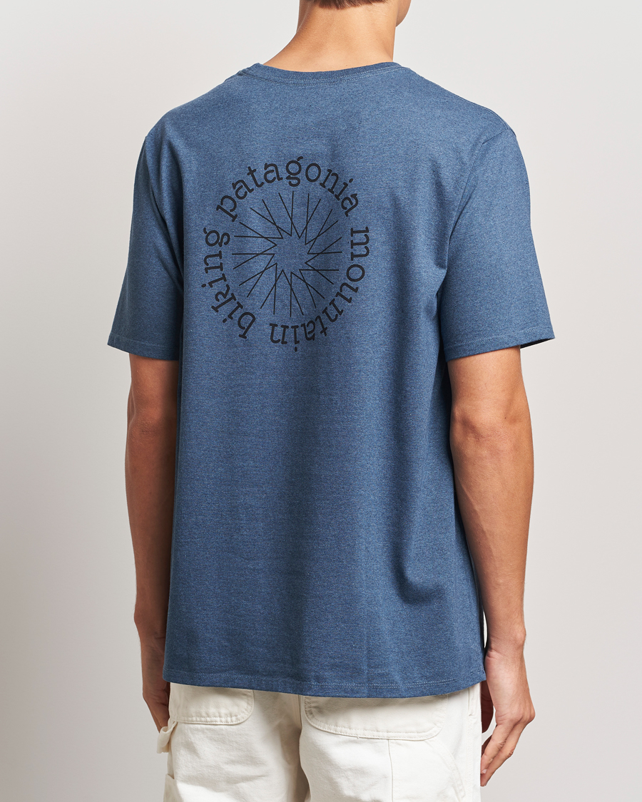 Herre | T-Shirts | Patagonia | Spoke Stencil Responsibili T-Shirt Utility Blue