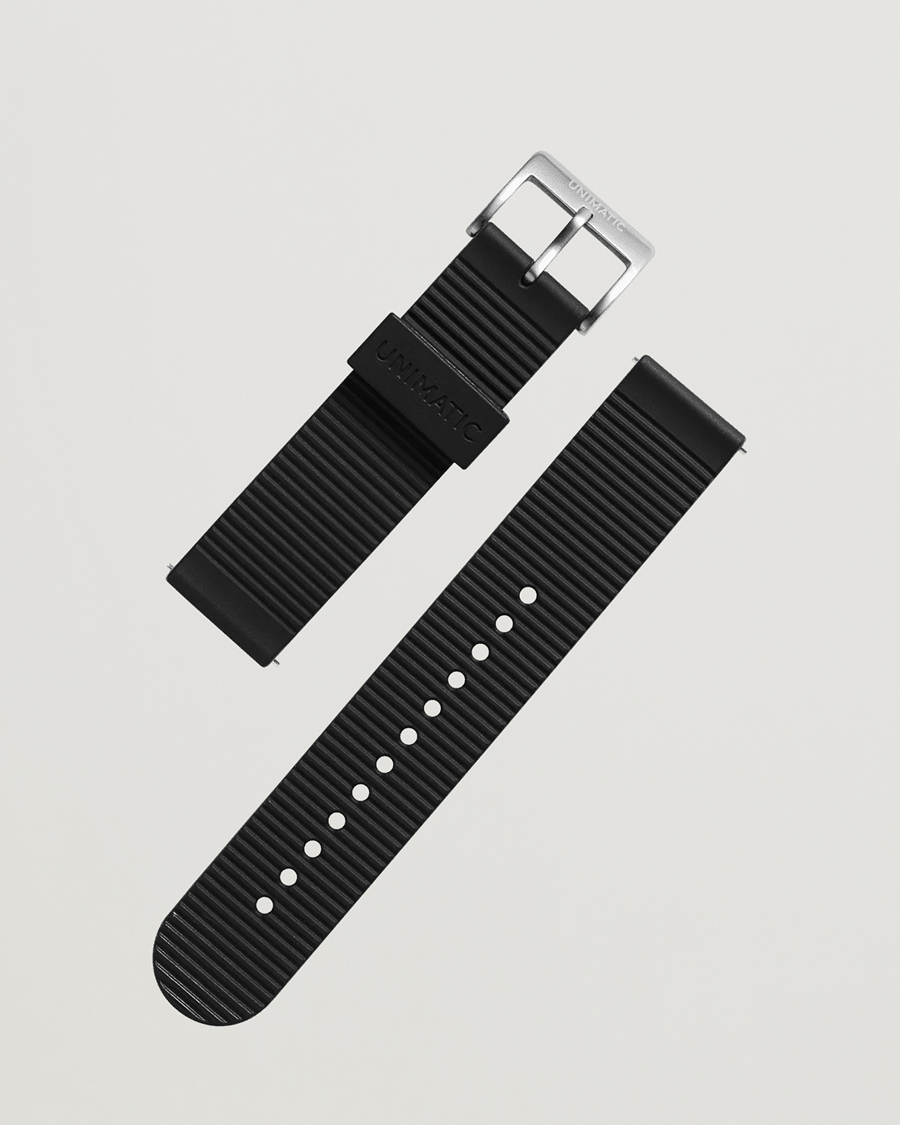 Herre | Klokkeremmer | UNIMATIC | TPU Quick Relese 22mm Strap Black