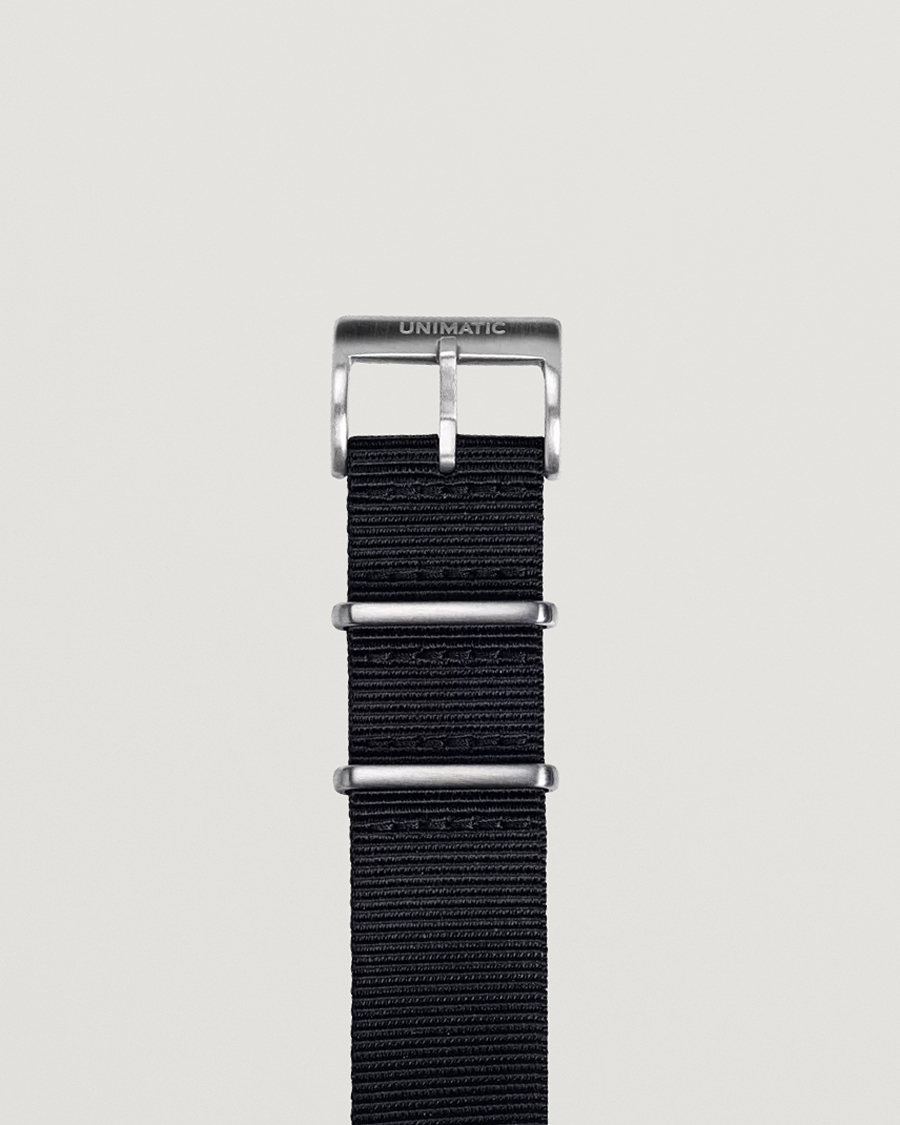 Herre | Klokkeremmer | UNIMATIC | Nylon Nato Steel 22mm Strap Black