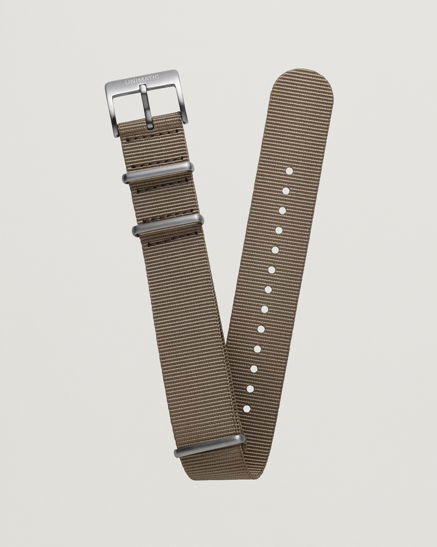 Herre | Klokkeremmer | UNIMATIC | Nylon Nato Steel 22m Strap Sand