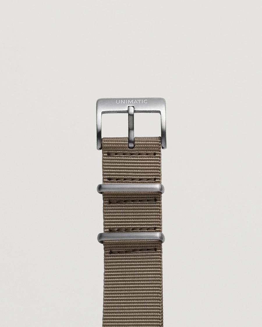 Herre | Klokkeremmer | UNIMATIC | Nylon Nato Steel 22m Strap Sand