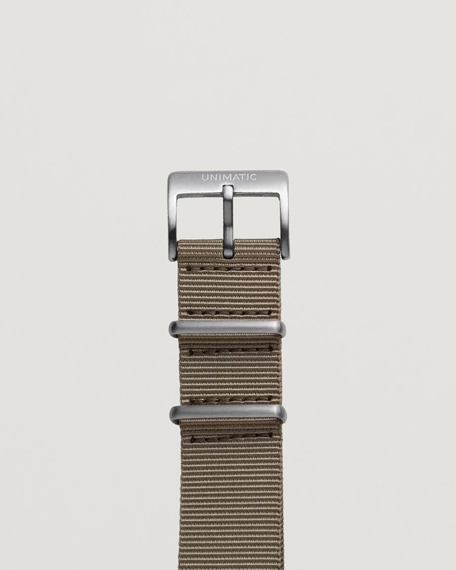 Herre | UNIMATIC Nylon Nato Steel 22m Strap Sand | UNIMATIC | Nylon Nato Steel 22m Strap Sand