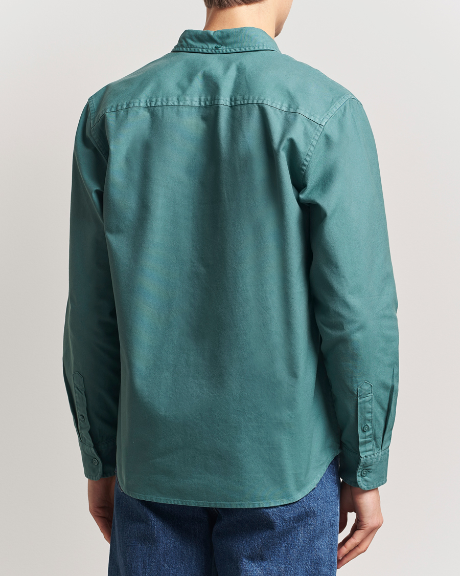 Herre | Skjorter | Carhartt WIP | Bolton Cotton Oxford Shirt Silver Pine