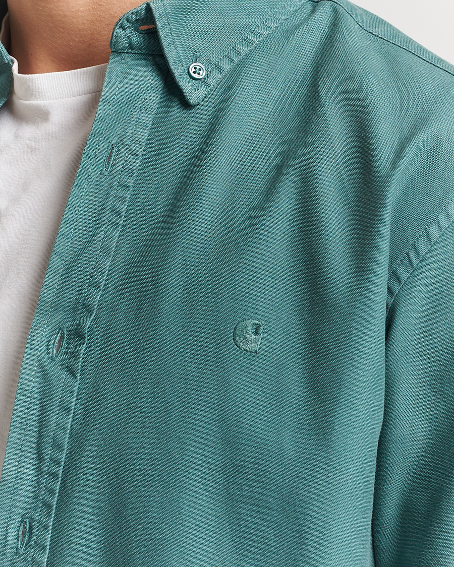 Herre | Skjorter | Carhartt WIP | Bolton Cotton Oxford Shirt Silver Pine