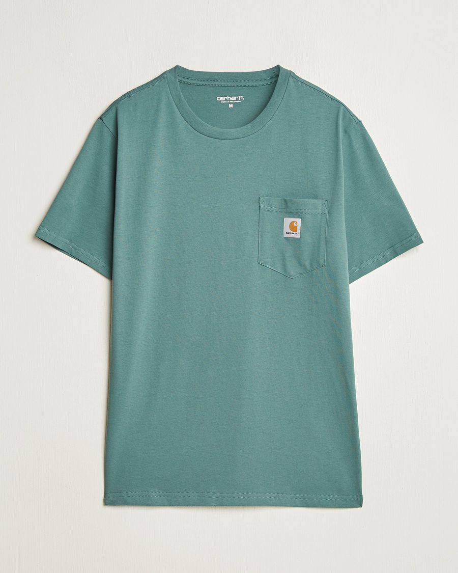Herre | T-Shirts | Carhartt WIP | Short Sleeve Pocket T-shirt Silver Pine
