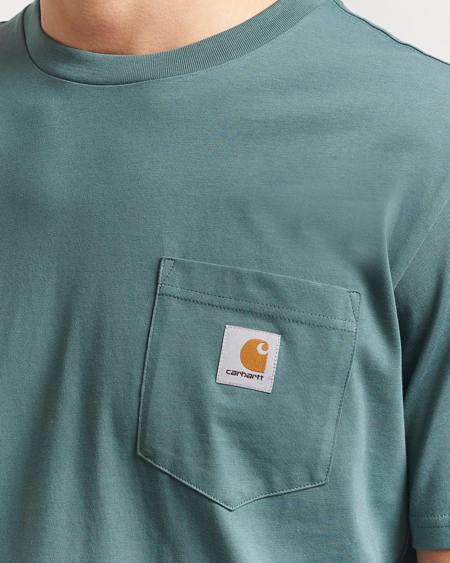Herre | T-Shirts | Carhartt WIP | Short Sleeve Pocket T-shirt Silver Pine