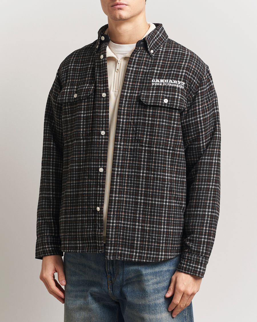 Herre | Skjorter | Carhartt WIP | Runaway Millet Checked Overshirt Black