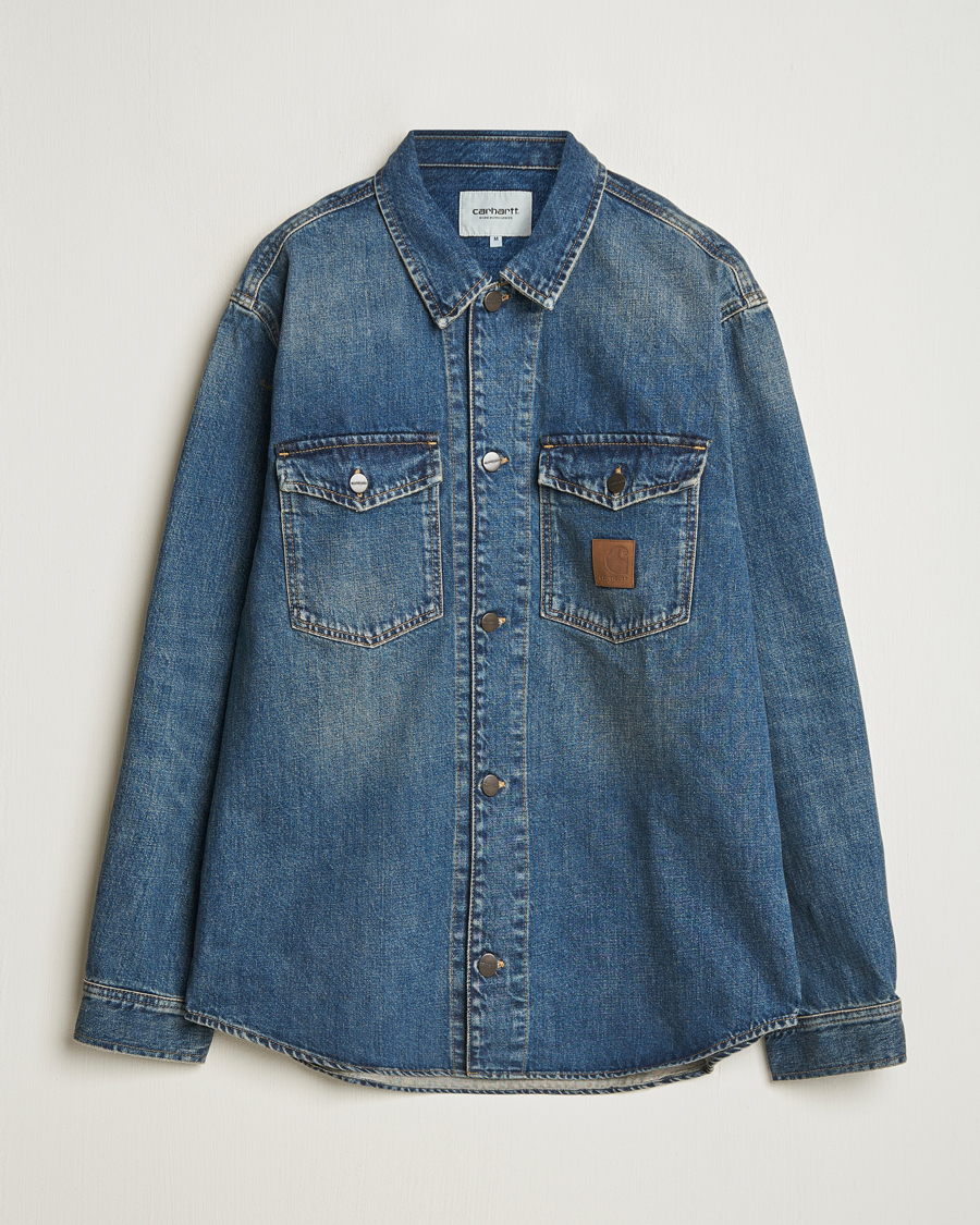 Herre | Skjorter | Carhartt WIP | Lincoln Denim Shirt Jacket Blue Worn