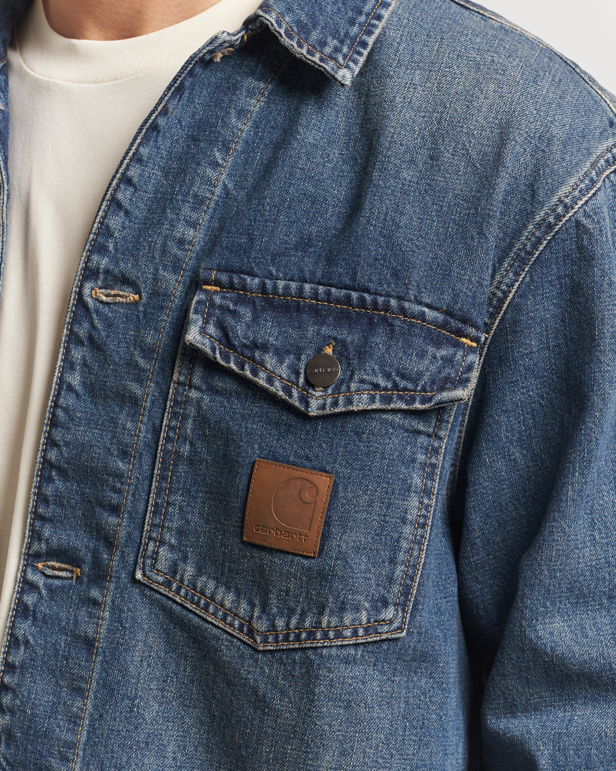 Herre | Skjorter | Carhartt WIP | Lincoln Denim Shirt Jacket Blue Worn