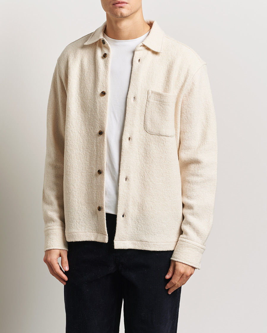 Herre | Skjorter | LES DEUX | Kaleb Boucle Overshirt Ivory