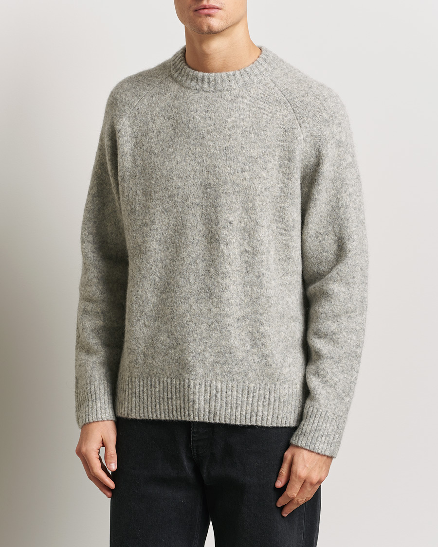 Herre | Gensere | LES DEUX | Gilbert Roundneck Knit Light Grey Melange