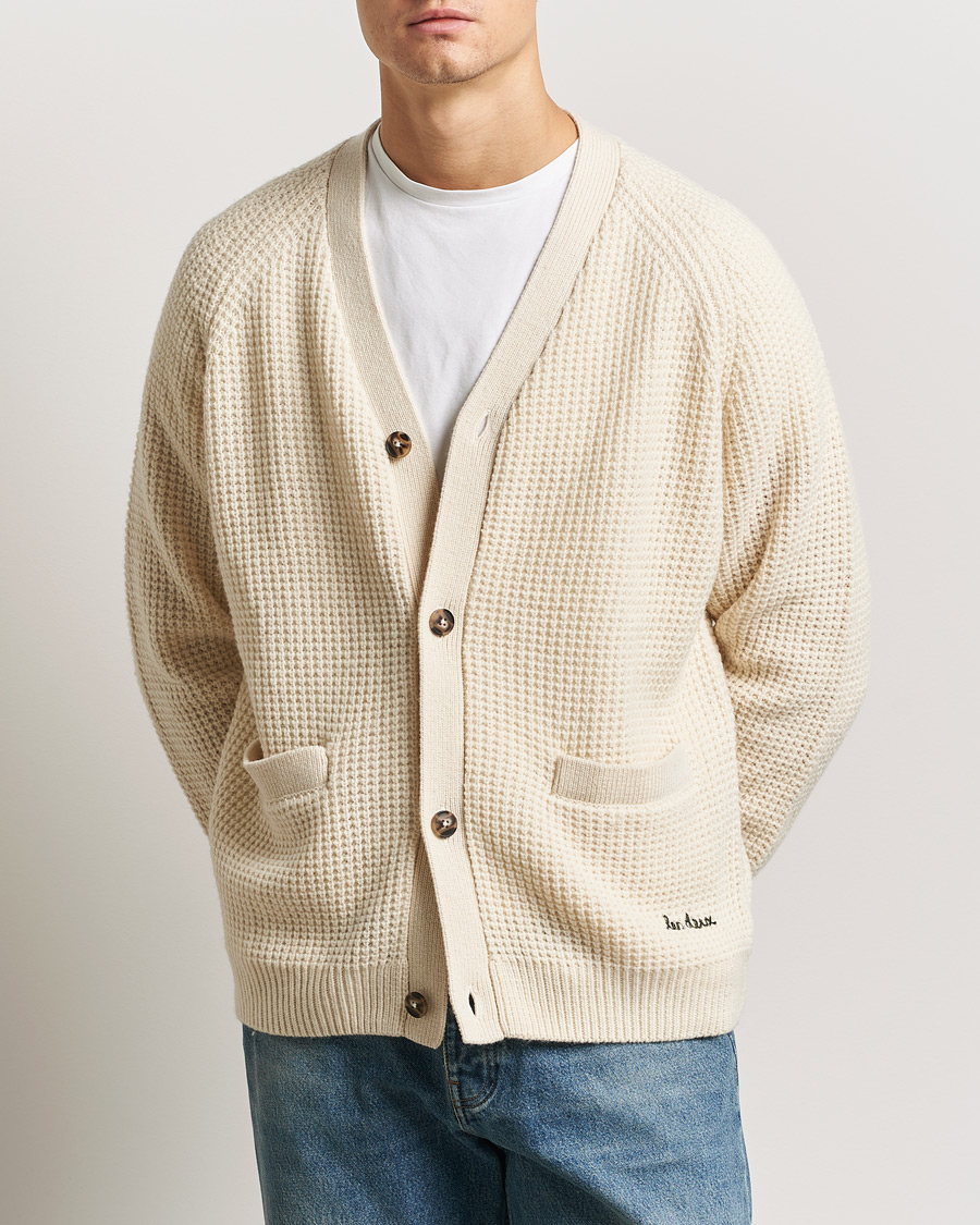 Herre | Gensere | LES DEUX | Grady Waffle Cardigan Ivory