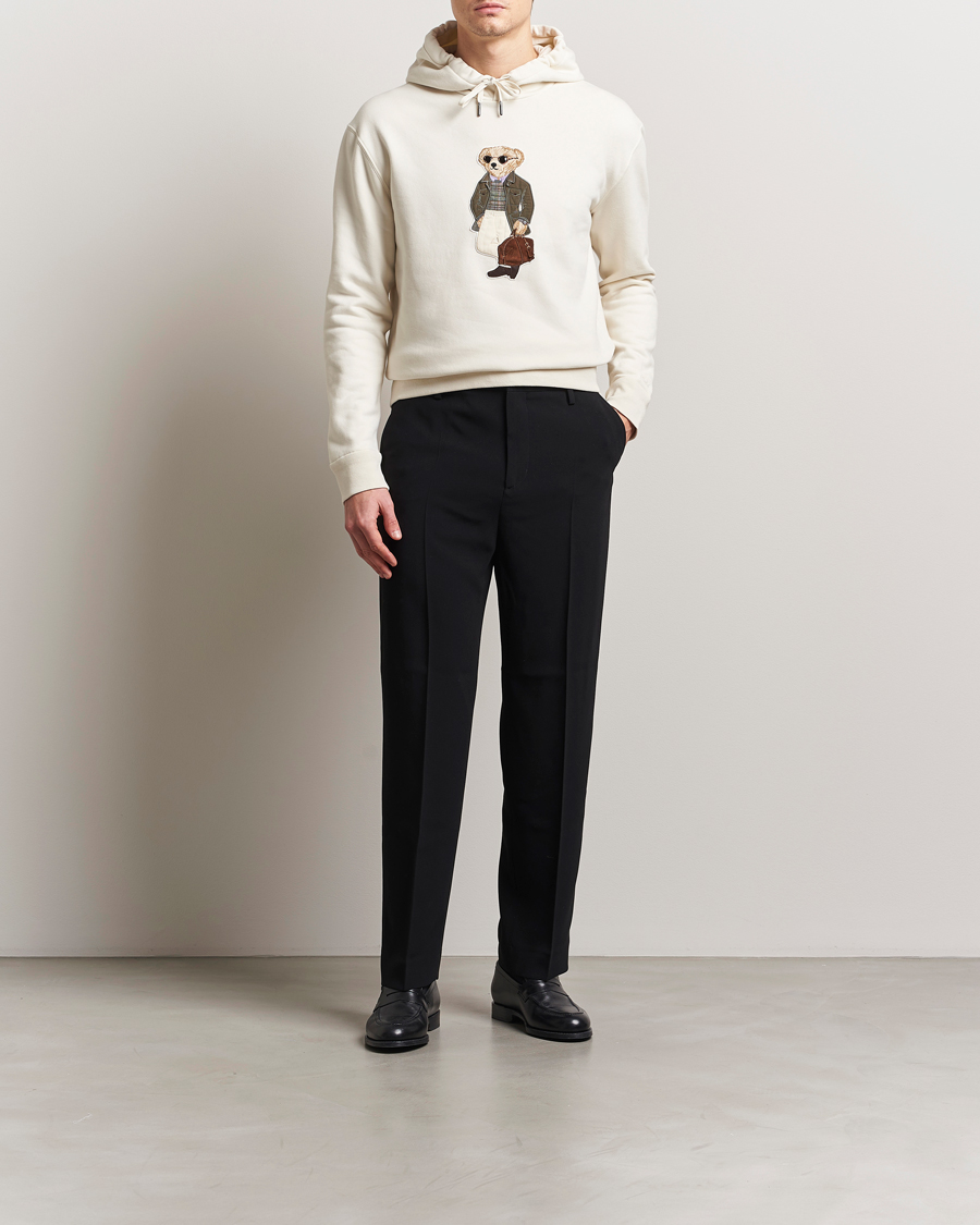 Herre | Gensere | Ralph Lauren Purple Label | Luxury Fleece Bear Hoodie Cream