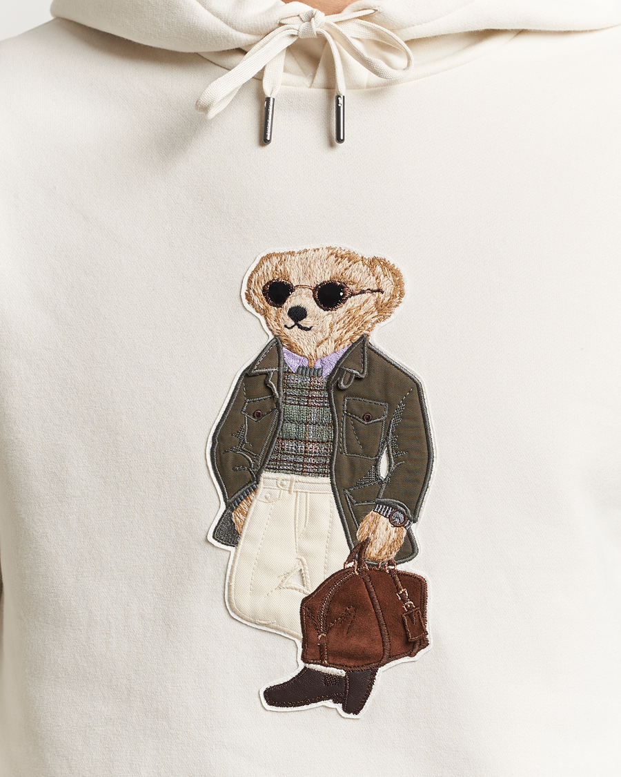 Herre | Gensere | Ralph Lauren Purple Label | Luxury Fleece Bear Hoodie Cream