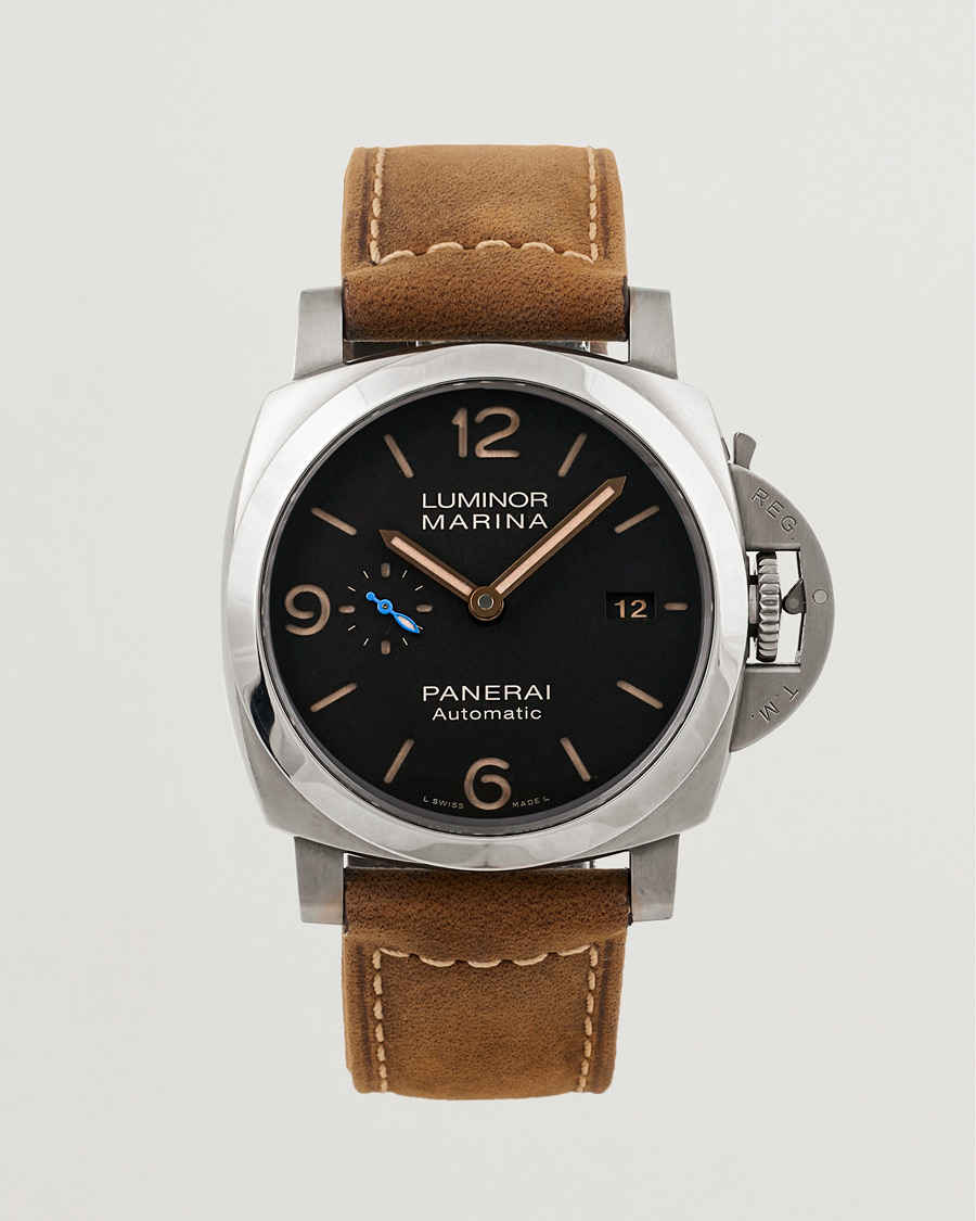 Herre | Panerai Pre-Owned Luminor Marina PAM01351 Silver | Panerai Pre-Owned | Luminor Marina PAM01351 Silver