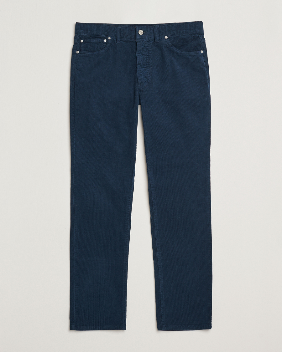 Herre | Bukser | NN07 | Tony Corduroy 5-Pocket Pants Navy Blue