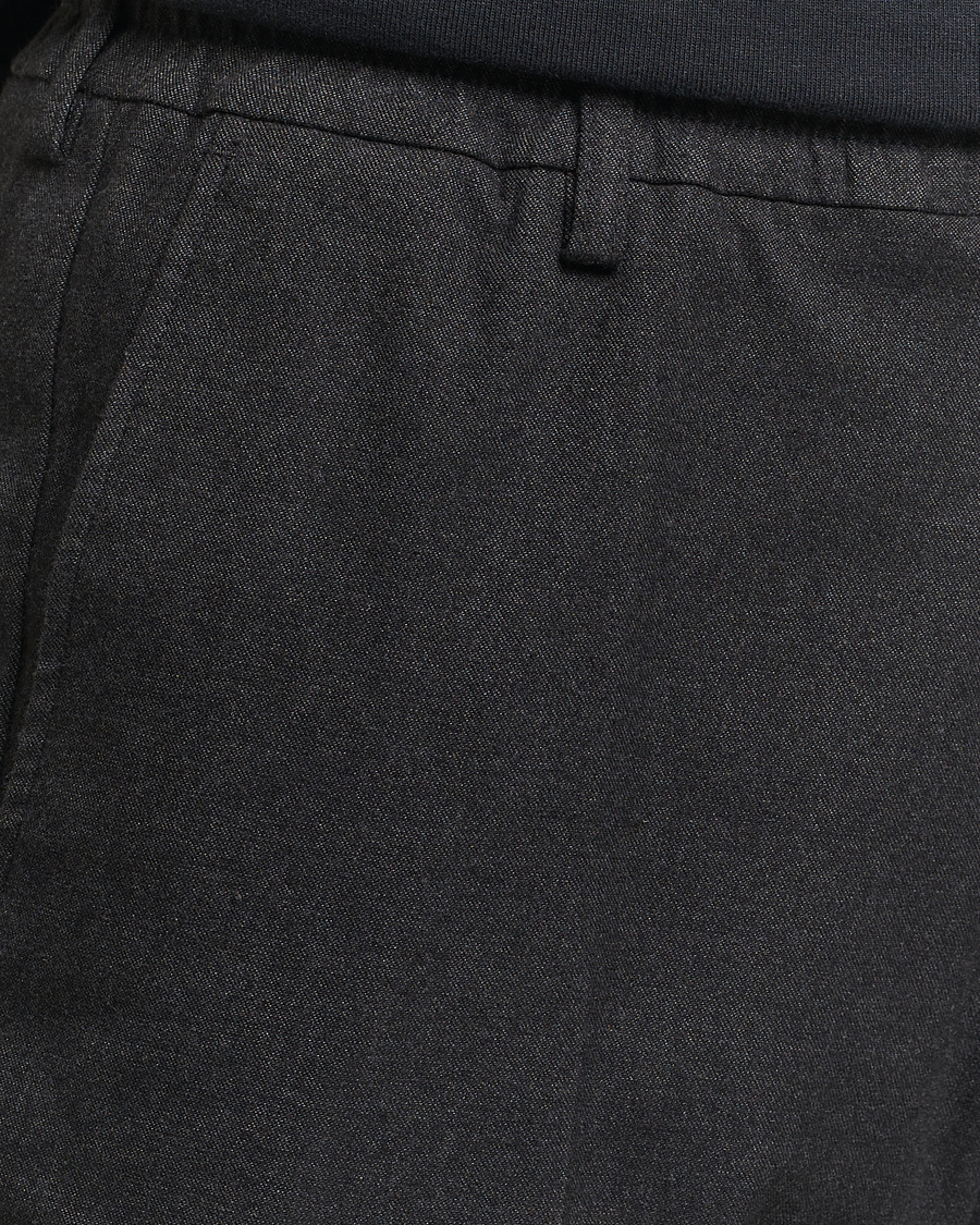 Herre | Bukser | NN07 | Billie Brushed Drawstring Trousers Black Melange