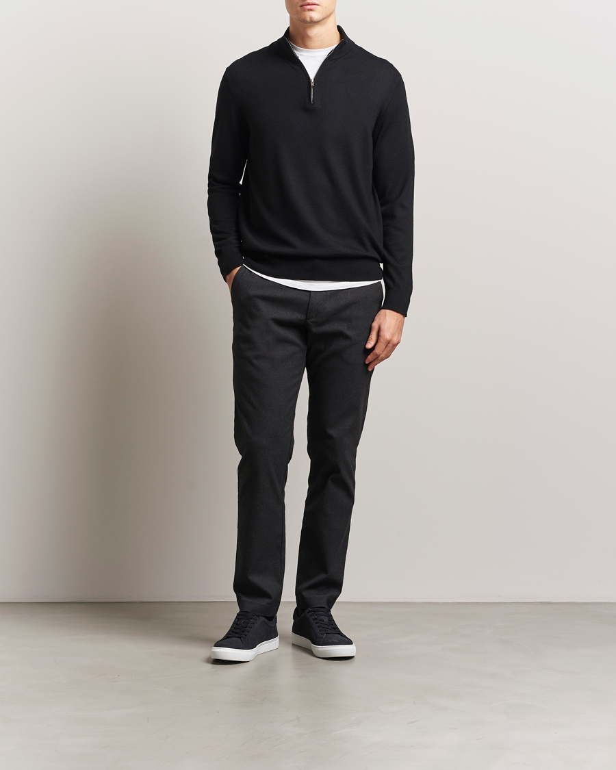 Herre | Gensere | NN07 | Sergio Merino Knitted Half Zip Black