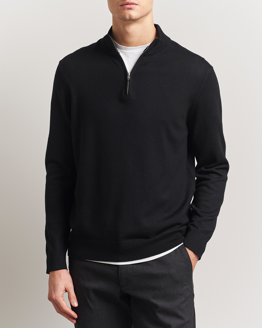 Herre | Gensere | NN07 | Sergio Merino Knitted Half Zip Black