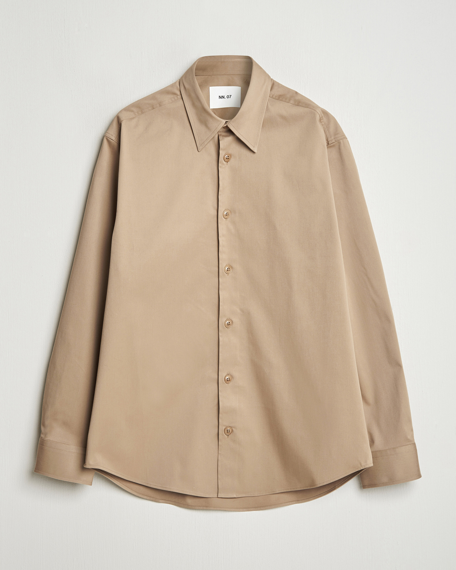 Herre | Skjorter | NN07 | Quinsy Cotton Overshirt Timber Wolf