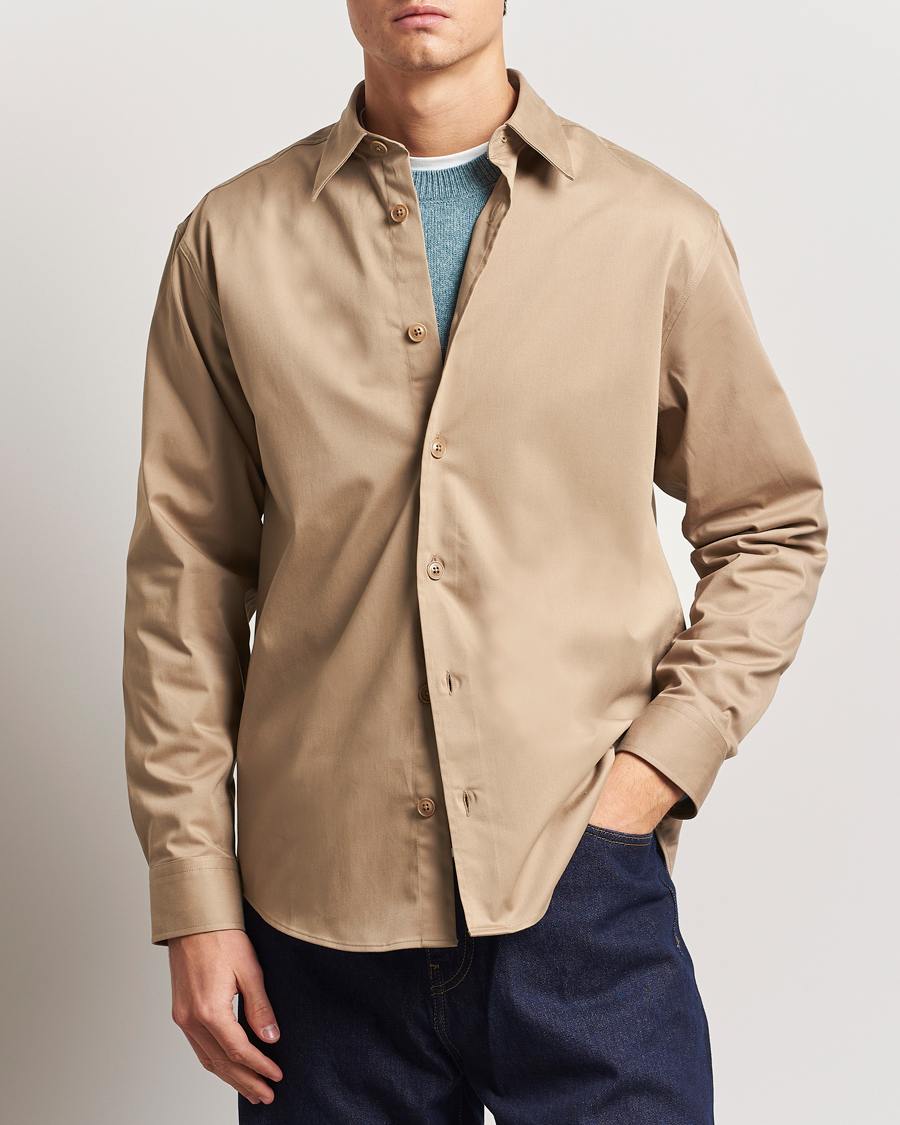 Herre | Skjorter | NN07 | Quinsy Cotton Overshirt Timber Wolf