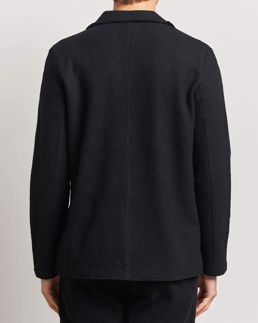 Herre | Dressjakker | NN07 | Boiled Wool Knitted Blazer Black