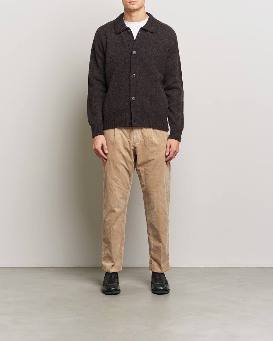 Herre | Bukser | NN07 | Bill Pleated Corduroy Pants White Peppar