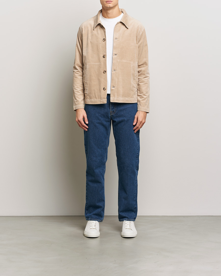 Herre | Skjorter | NN07 | Zander Corduroy Overshirt White Peppar