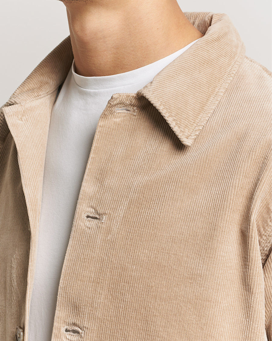 Herre | Skjorter | NN07 | Zander Corduroy Overshirt White Peppar