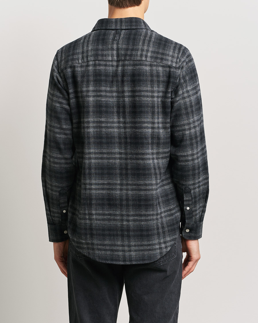 Herre | Skjorter | NN07 | Arne Brushed Cotton Checked Shirt Grey/Black