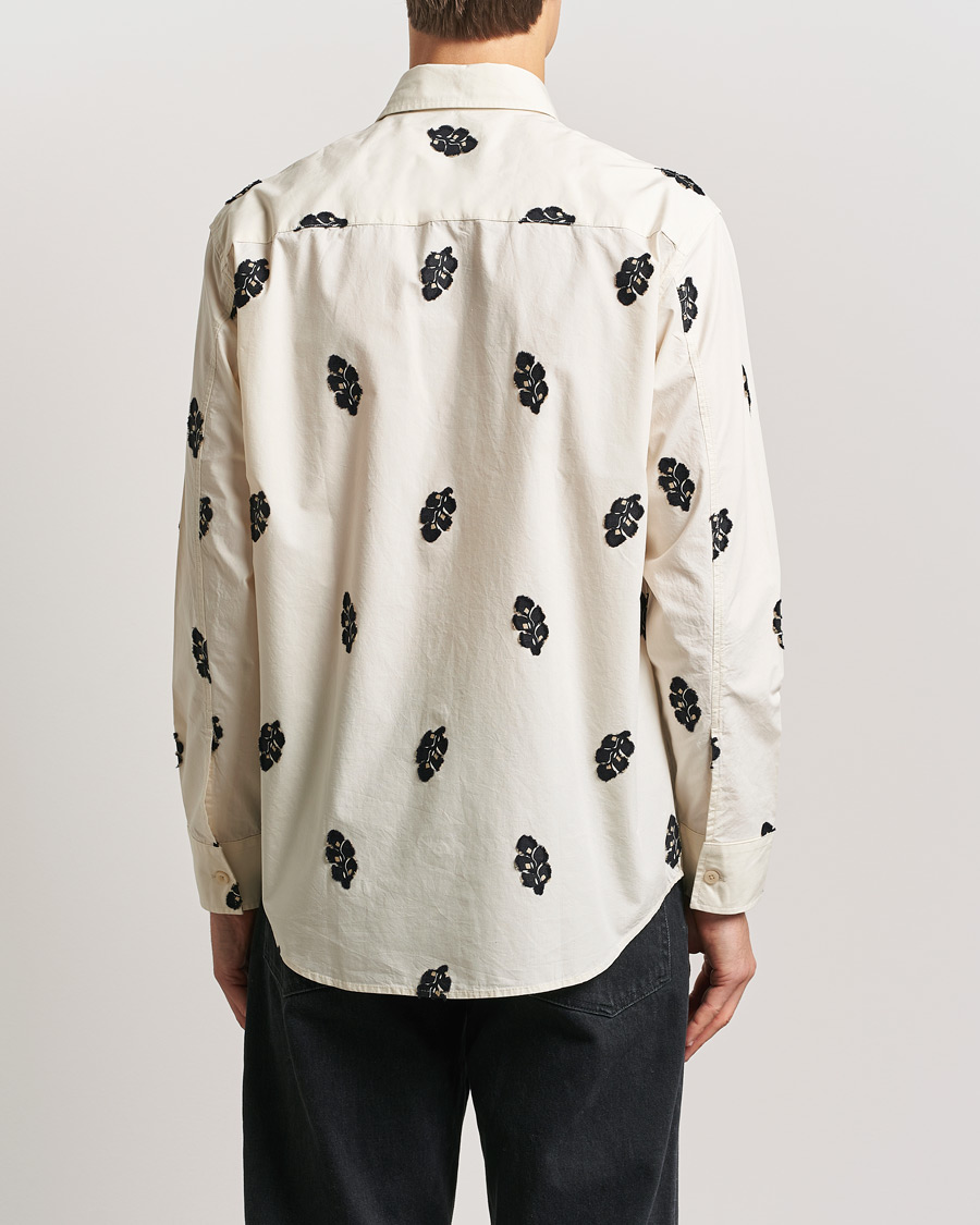 Herre | Skjorter | NN07 | Freddy Printed Cotton Shirt Ivory