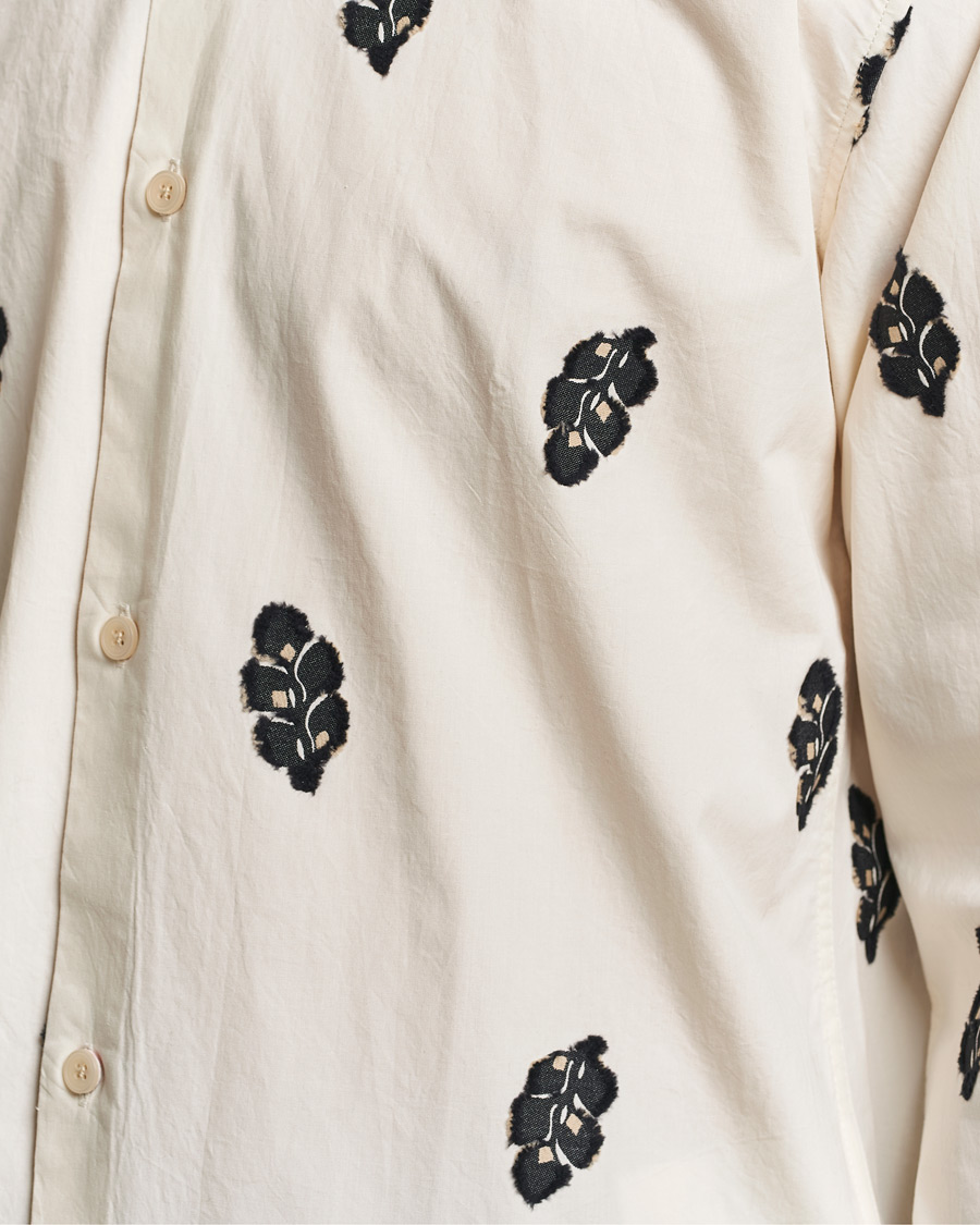 Herre | Skjorter | NN07 | Freddy Printed Cotton Shirt Ivory