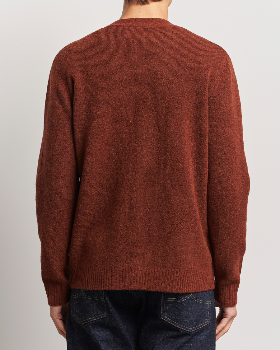 Herre | Gensere | NN07 | John Wool Knitted Cardigan Rust Red