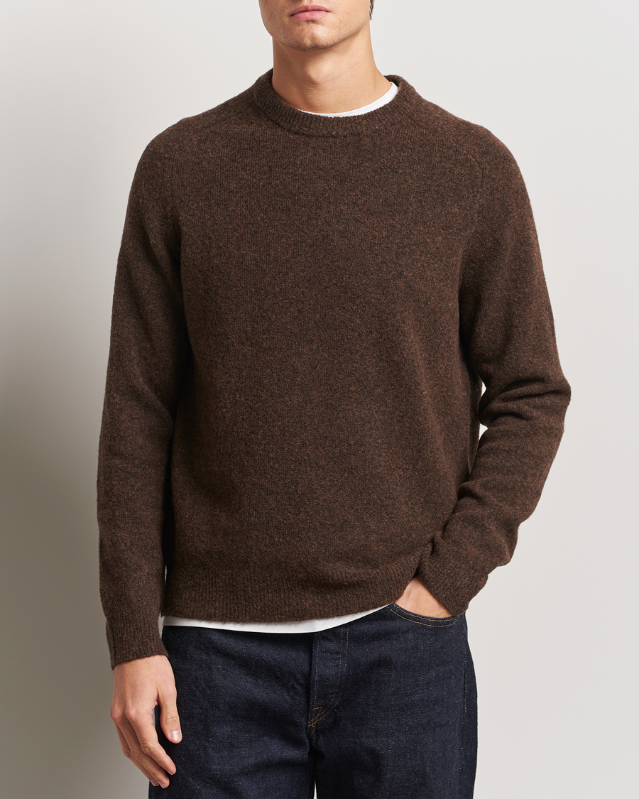Herre | Gensere | NN07 | John Wool Knitted Sweater Demitasse Brown
