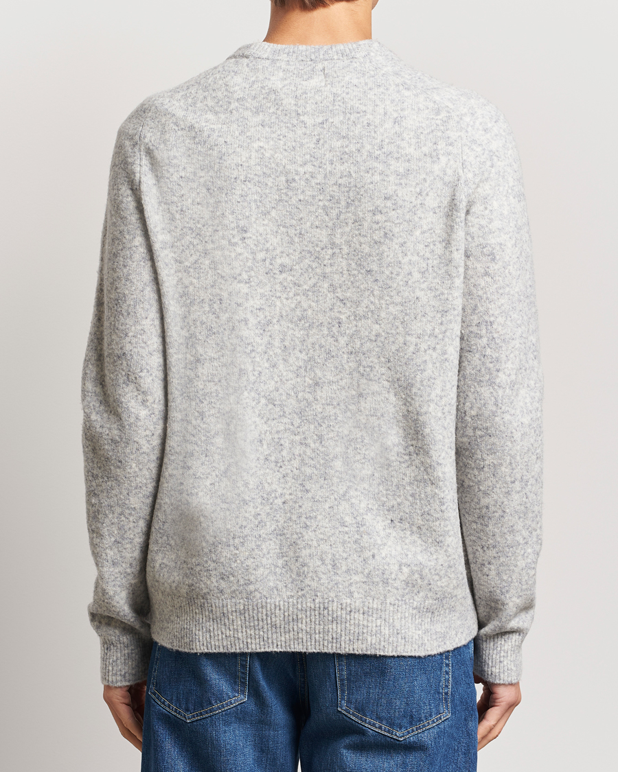 Herre | Gensere | NN07 | John Wool Knitted Sweater Medium Grey Melange